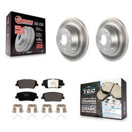 Rear Coat Brake Rotors Ceramic Pad Kit For Kia Sorento Hyundai Santa Fe Sport XL
