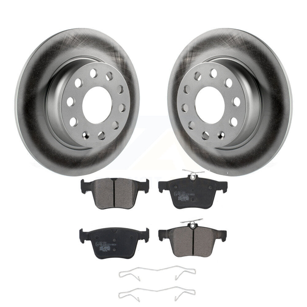 Rear Coat Disc Brake Rotor Ceramic Pad Kit For Audi A3 Quattro Volkswagen e-Golf