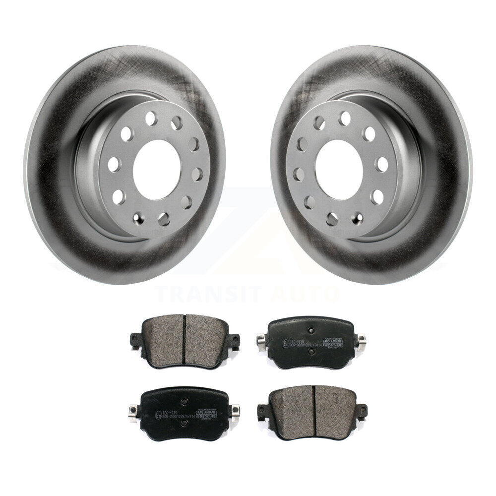 Rear Coat Brake Rotors Ceramic Pad Kit For Volkswagen Passat GTI Golf SportWagen