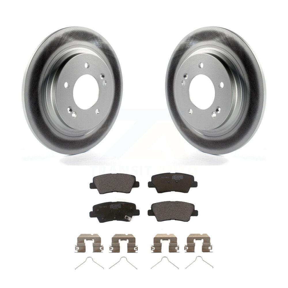 Rear Coated Disc Brake Rotors Ceramic Pad Kit For Kia Niro Hyundai Ioniq Soul EV