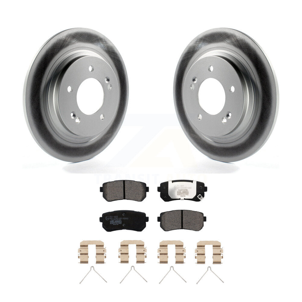 Rear Coat Brake Rotor Ceramic Pad Kit For Kia Optima With Electric Parking