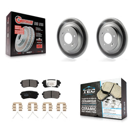 [Rear] 2016 Kia Optima LX/EX/LX 1.6T Premium Coated Rotors & Ceramic Pads Brake Kit For Max Braking