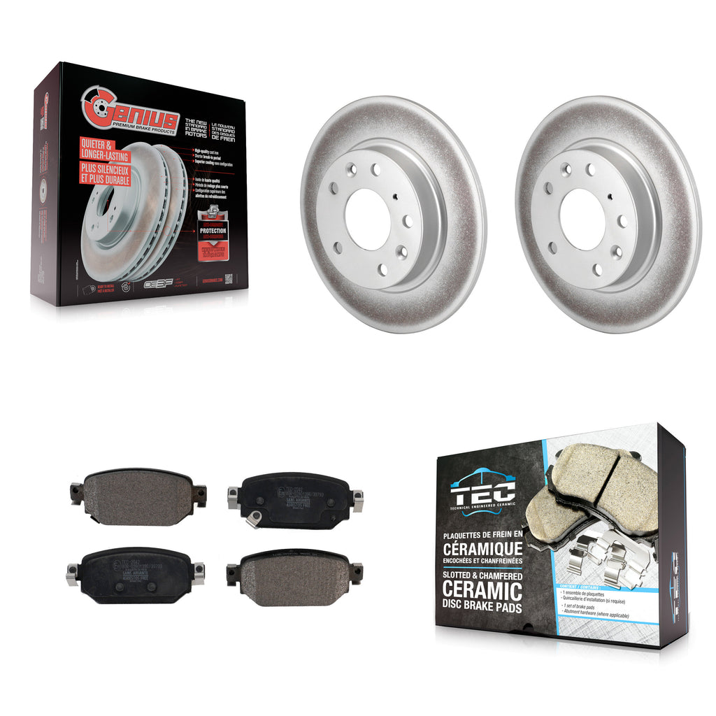 Rear Coated Disc Brake Rotors And Ceramic Pads Kit For Mazda 3 CX-3 Sport
