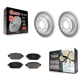 Rear Coated Disc Brake Rotors And Ceramic Pads Kit For Mazda 3 CX-3 Sport