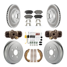 Charger l&#39;image dans la galerie, [Front+Rear] 04-07 Toyota Prius Coated Rotor Drum Brake Kit &amp; Ceramic Pads For Max Braking