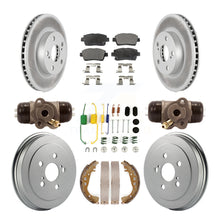 Charger l&#39;image dans la galerie, [Front+Rear] 2008 Toyota Prius Coated Rotor Drum Brake Kit &amp; Ceramic Pads For Max Braking