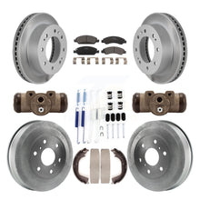 Charger l'image dans la galerie, Front Rear Coated Rotors Ceramic Pad Drum Kit (9Pc) For Chevrolet Silverado 1500