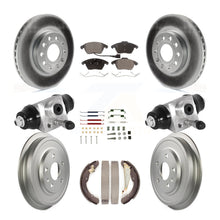 Load image into Gallery viewer, Front Rear Coat Disc Brake Rotor Ceramic Pad Drum Kit (9Pc) For Volkswagen Jetta