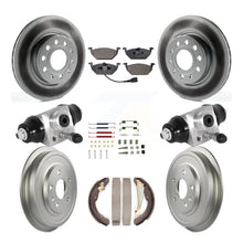 Charger l&#39;image dans la galerie, Front Rear Coat Disc Brake Rotor Ceramic Pad Drum Kit (9Pc) For Volkswagen Jetta