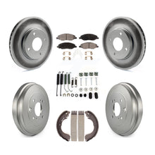 Charger l&#39;image dans la galerie, Front Rear Coated Disc Brake Rotor Ceramic Pad &amp; Drum Kit (7Pc) For Nissan Versa