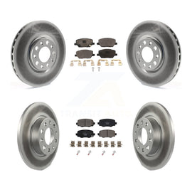 Front Rear Coated Disc Brake Rotor & Ceramic Pad Kit For Jeep Renegade Fiat 500X