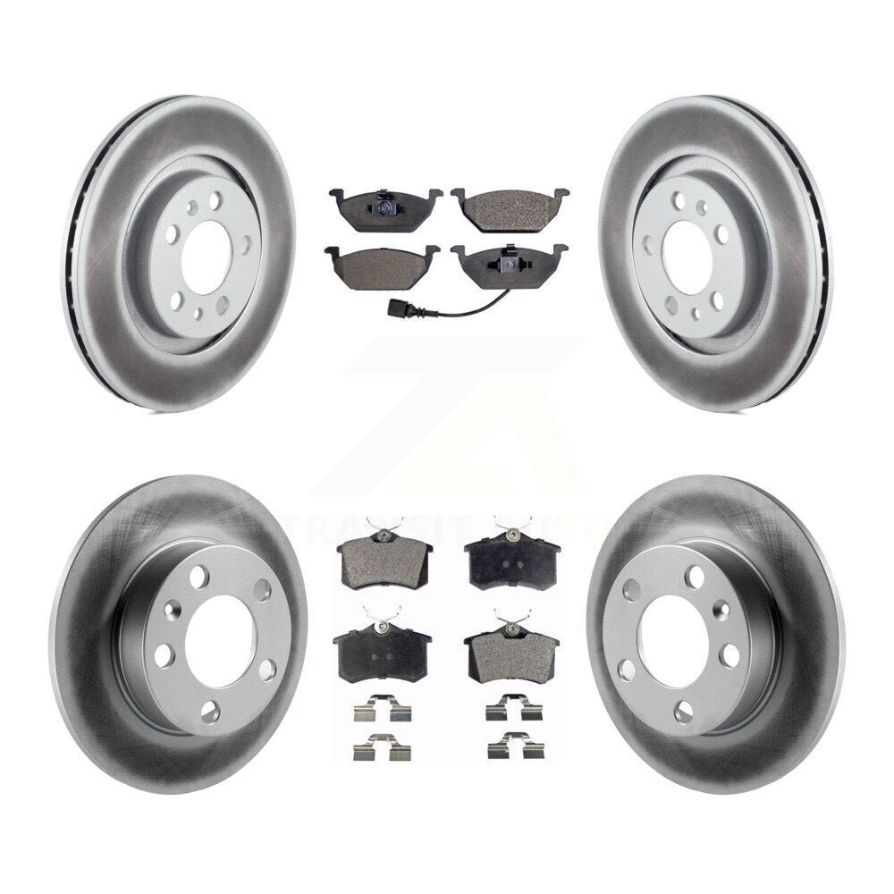 Front Rear Coated Disc Brake Rotors And Ceramic Pads Kit For Volkswagen Beetle