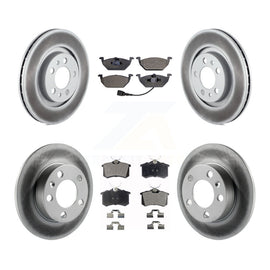 Front Rear Coated Disc Brake Rotors And Ceramic Pads Kit For Volkswagen Beetle