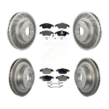 Load image into Gallery viewer, Front Rear Coated Disc Brake Rotors And Ceramic Pads Kit For Mercedes-Benz E350