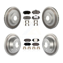 Charger l'image dans la galerie, Front Rear Coated Brake Rotor &amp; Ceramic Pad Kit For Kia Sorento Hyundai Santa Fe
