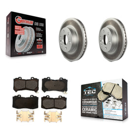 Front Coated Disc Brake Rotors Ceramic Pad Kit For Chevrolet Colorado GMC Canyon
