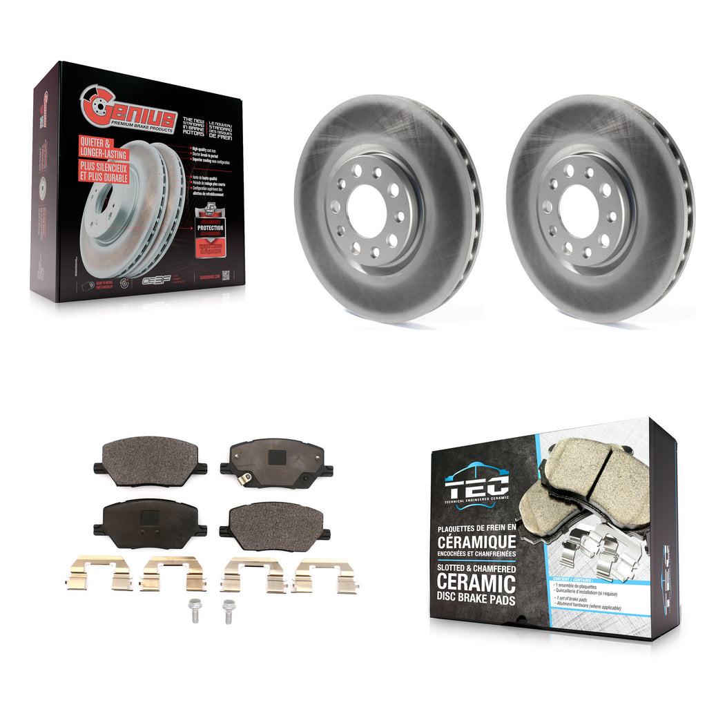 Front Coat Disc Brake Rotors Ceramic Pad Kit For Jeep Renegade Compass Fiat 500X