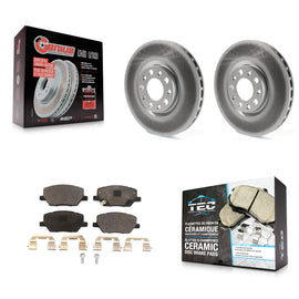 Front Coat Disc Brake Rotors Ceramic Pad Kit For Jeep Renegade Compass Fiat 500X