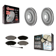 Charger l'image dans la galerie, Front Coated Disc Brake Rotors And Ceramic Pads Kit For Volkswagen GTI Jetta