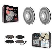 Charger l'image dans la galerie, Front Coated Brake Rotor Ceramic Pad Kit For Volkswagen Audi GTI A3 Quattro Golf