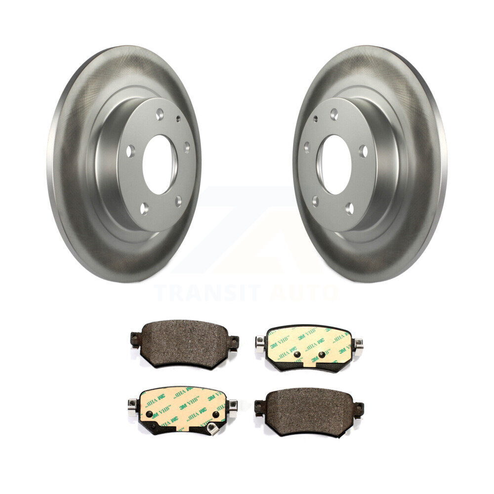 Rear Coated Disc Brake Rotors And Ceramic Pads Kit For 2016-2021 Mazda 6