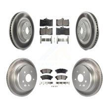 Charger l'image dans la galerie, Front Rear Coated Brake Rotors Ceramic Pad Kit (6Pc) For Lexus GS350 IS300 IS350