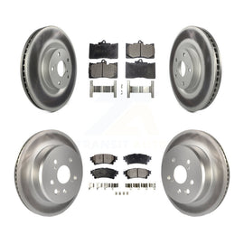 Front Rear Coated Brake Rotors Ceramic Pad Kit (6Pc) For Lexus GS350 IS300 IS350