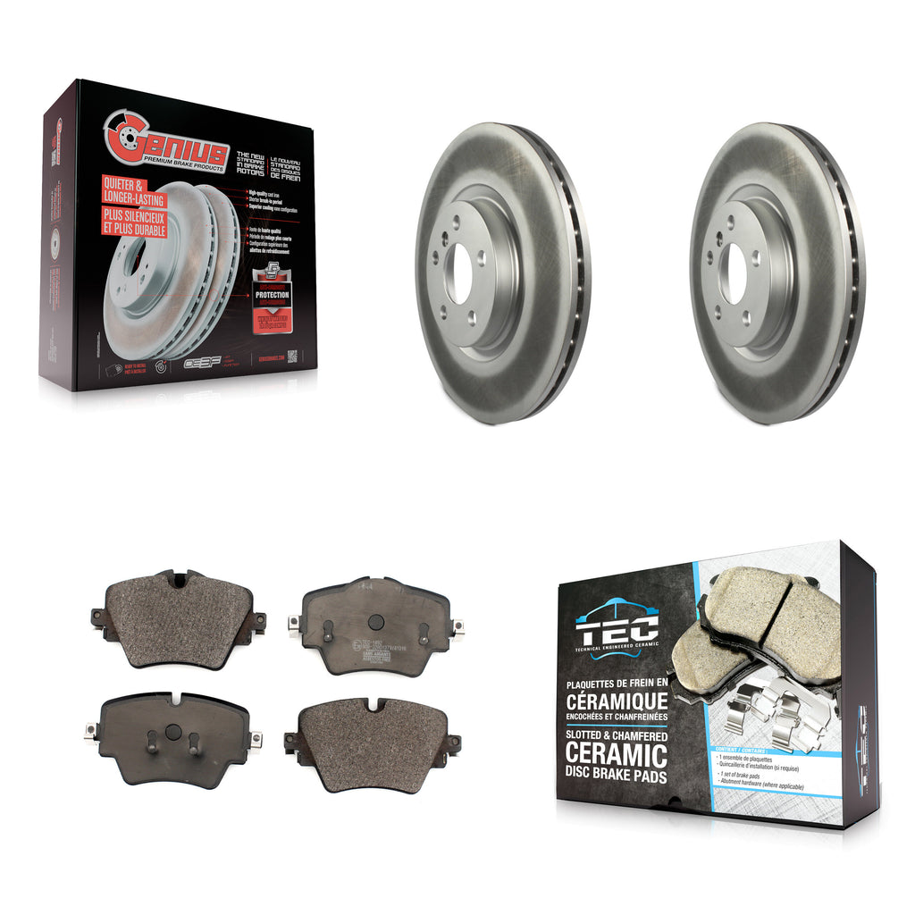 Front Coat Brake Rotor Ceramic Pad Kit For BMW X1 Mini Cooper Countryman X2 228i