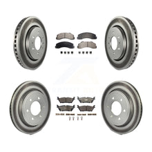 Charger l'image dans la galerie, Front Rear Coated Disc Brake Rotors And Ceramic Pads Kit For Ford F-150