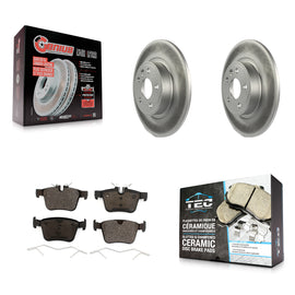Rear Coat Disc Brake Rotor Ceramic Pad Kit For Land Rover Discovery Sport Jaguar