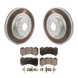 Front Coated Disc Brake Rotors And Ceramic Pads Kit For Cadillac CTS