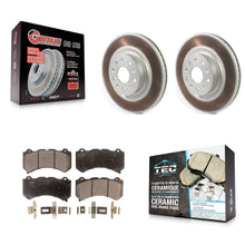 Charger l'image dans la galerie, Front Coated Disc Brake Rotors And Ceramic Pads Kit For Cadillac CTS
