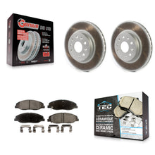 Charger l'image dans la galerie, Front Coated Disc Brake Rotors And Ceramic Pads Kit For Cadillac CTS