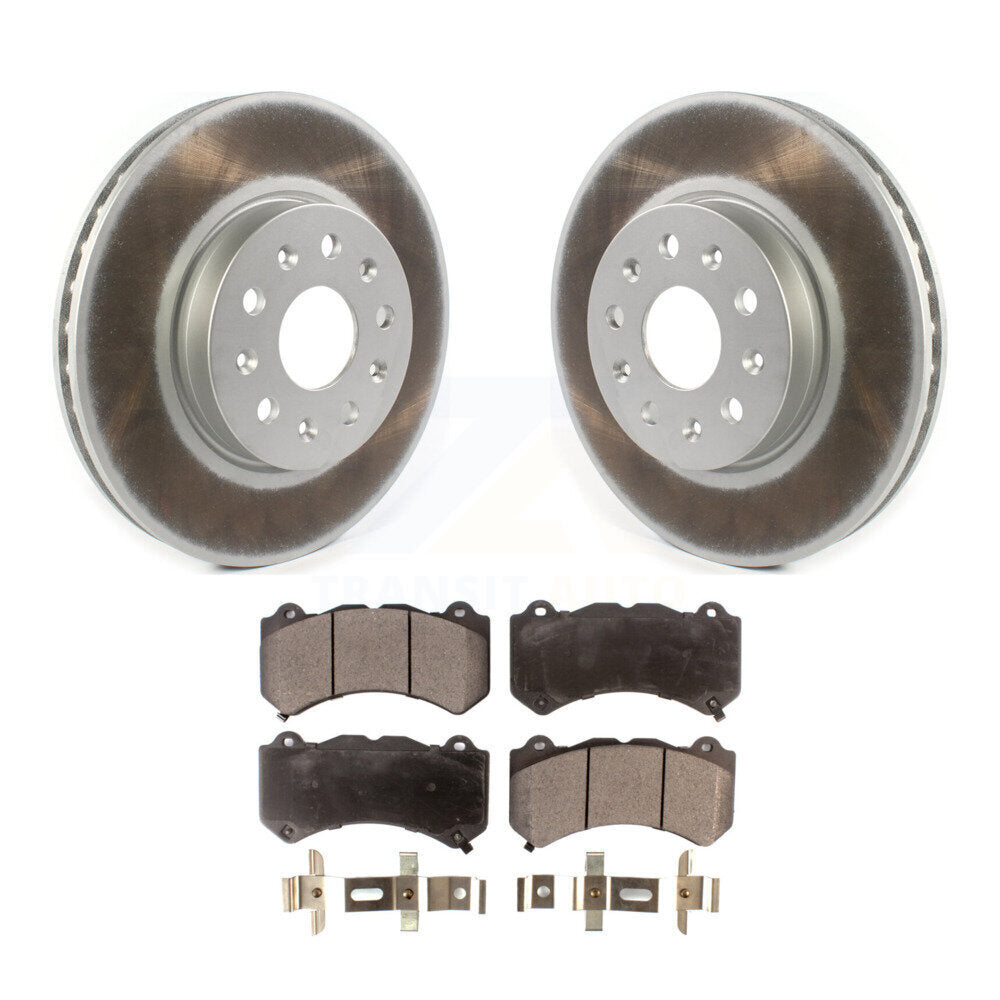 Front Coat Disc Brake Rotor Ceramic Pad Kit For 2019-2020 Chevrolet Camaro LT/LS