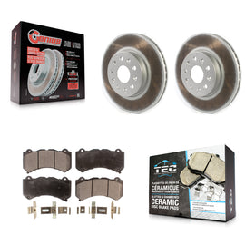 Front Coat Disc Brake Rotor Ceramic Pad Kit For 2019-2020 Chevrolet Camaro LT/LS