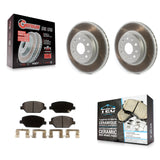 Front Coated Disc Brake Rotors And Ceramic Pads Kit For Chevrolet Camaro