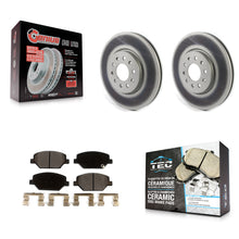 Charger l'image dans la galerie, Front Coated Brake Rotor Ceramic Pad Kit For Chevrolet Equinox GMC Terrain Buick