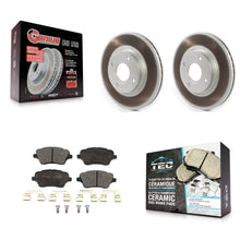Load image into Gallery viewer, [Front] 2014-2019 Ford Fiesta ST Premium Coated Rotors &amp; Ceramic Pads Brake Kit For Max Braking