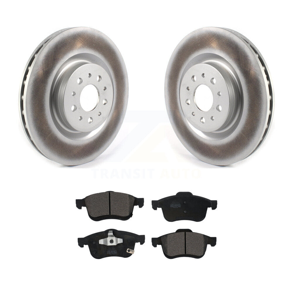 Front Coated Disc Brake Rotor & Ceramic Pad Kit For 2015-2021 Ram ProMaster City