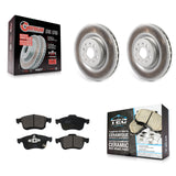 [Front] 2015-2021 Ram ProMaster City Premium Coated Rotors & Ceramic Pads Brake Kit For Max Braking