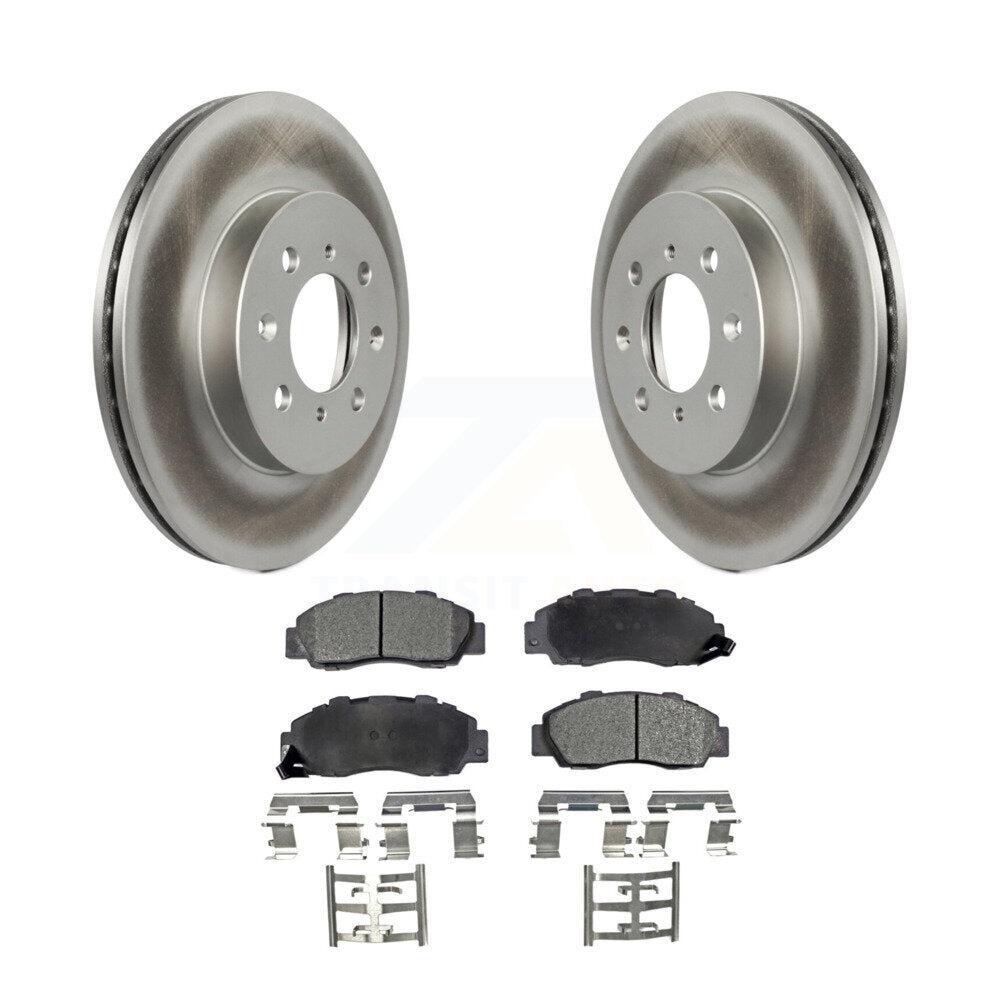 Front Coated Disc Brake Rotor & Ceramic Pad Kit For 1992-1993 Acura Integra GS-R