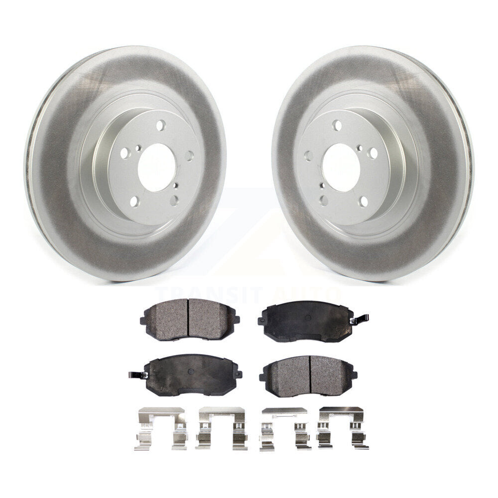 Front Coated Brake Rotor Ceramic Pad Kit For Subaru Outback Legacy Forester Baja