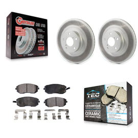 Front Coated Brake Rotor Ceramic Pad Kit For Subaru Outback Legacy Forester Baja