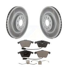 Load image into Gallery viewer, Front Coated Disc Brake Rotors And Ceramic Pads Kit For Volkswagen CC Passat