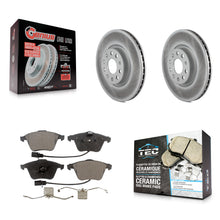 Charger l'image dans la galerie, Front Coated Disc Brake Rotors And Ceramic Pads Kit For Volkswagen CC Passat