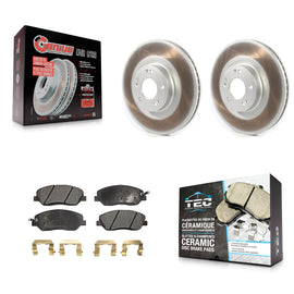 [Front] 2012 Hyundai Genesis 3.8L Premium Coated Rotors & Ceramic Pads Brake Kit For Max Braking