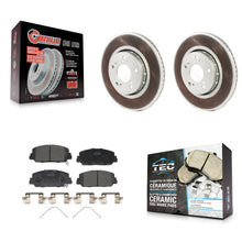 Charger l'image dans la galerie, Front Coated Disc Brake Rotors And Ceramic Pads Kit For Acura RLX