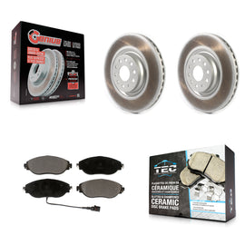 Front Coat Brake Rotor Ceramic Pad Kit For Volkswagen Tiguan Jetta GTI Audi Golf