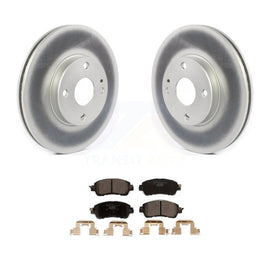 Front Coated Disc Brake Rotors And Ceramic Pads Kit For Toyota Yaris iA Scion