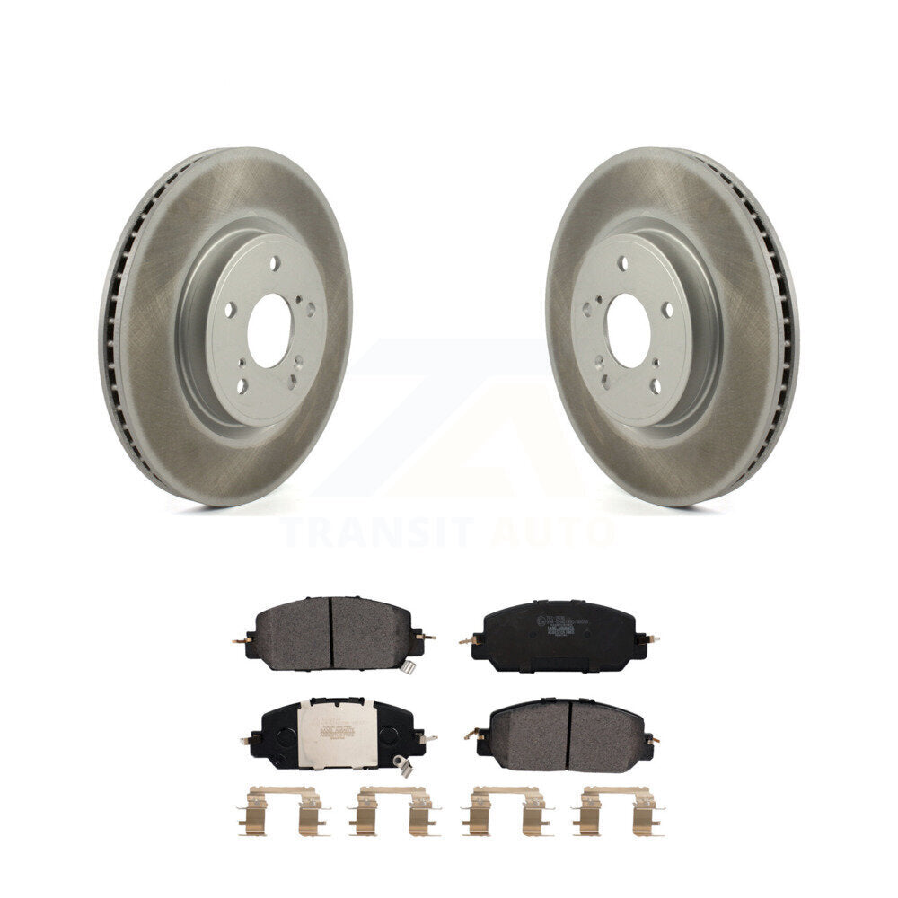 Front Coated Disc Brake Rotors And Ceramic Pads Kit For Honda CR-V